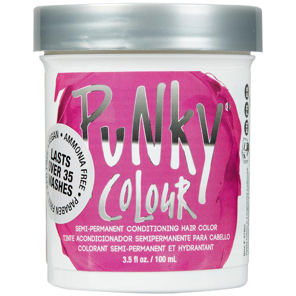 Punky Flamingo Pink Semi-Permanent Hair Color, 3.5 oz, Conditioning Vegan Hair Dye, Non-Damaging Formula