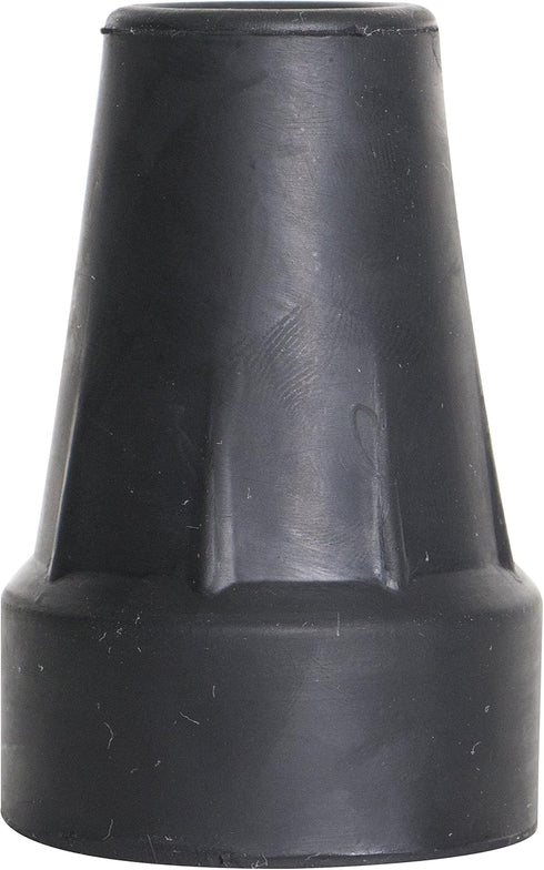 PCP Crutch Tip Replacement, 1 Pair, Black, Large