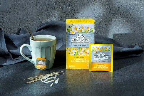 Ahmad Tea Camomile & Lemongrass Infusion - 20 Count (Pack of 6) for Relaxation
