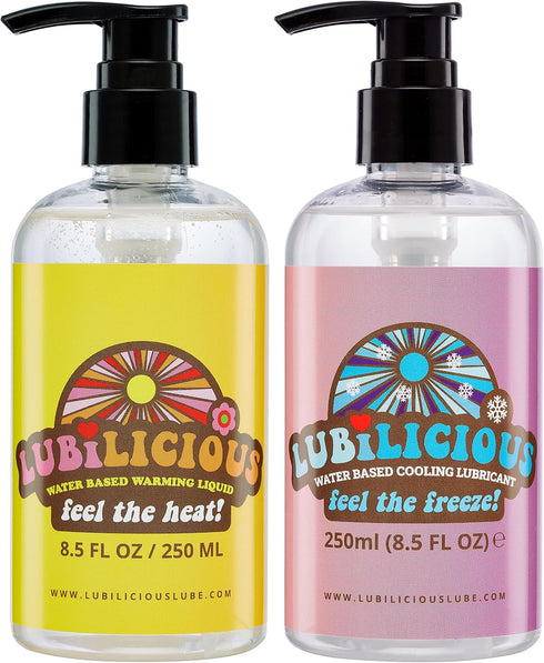 Lubilicious Cooling Lube & Warming Gel Combo Pack - Lubricant for Couples