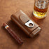 Cigar Case Travel - Cigar Humidor Accessories with Cutter SEEJI Gift for Men (Brown)