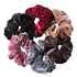 Whaline 6 Big Hair Scrunchies - Velvet Elastics Large Hair Bobble Bands for Women, Soft Hair Ties in 6 Colors