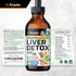 BIO KRAUTER Liver Detox Liquid - Milk Thistle, Chanca Piedra, Turmeric, Dandelion, Artichoke - Vegan Drops 4 Fl. Oz.