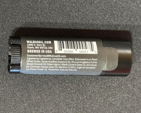 WALRUS OIL Logger's Lip Balm - 2-Pack, 100% Vegan with Candelilla Wax, Almond, Coconut, Jojoba Oils & Natural