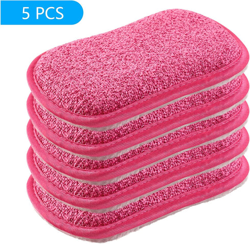 Non Scratch Kitchen Dish Sponge Scrubber, Reusable Washable Heavy Duty Pads for Cleaning Sink and Pans