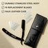 The Beard Club Straight Razor for Men - Premium Cutthroat Razor Kit with 10 Replaceable Blades & Leather Case