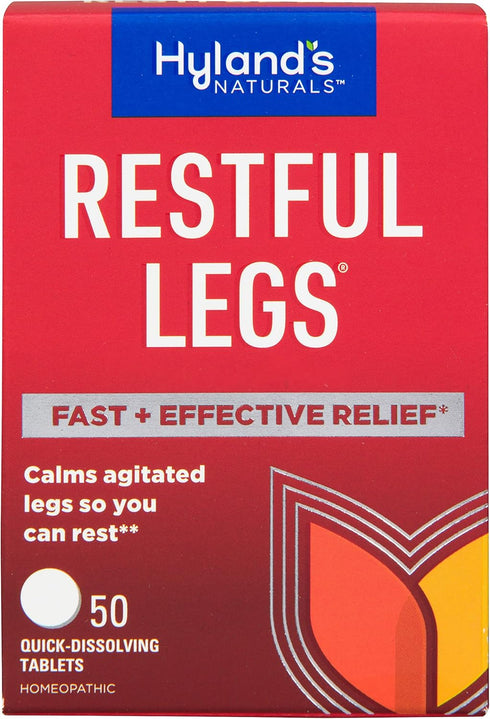 Hyland's Naturals Restful Legs Tablets, 50 Count for Natural Itching, Crawling, Tingling & Leg Jerk Relief