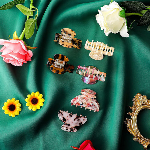 WILLBOND 6 Pieces Medium Hair Claw Clips for Thin Hair, 2.6 Inch Tortoise Shell Clip Banana Jaw Hairpin Barrettes for
