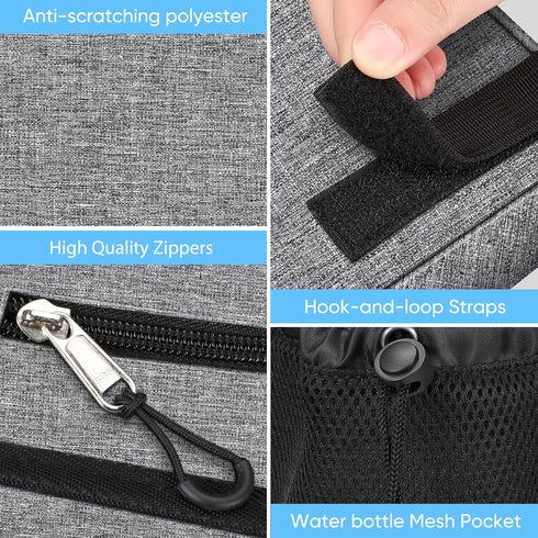 Large Walker Tote Bag in Gray - Practical Organizer with Pill Cases
