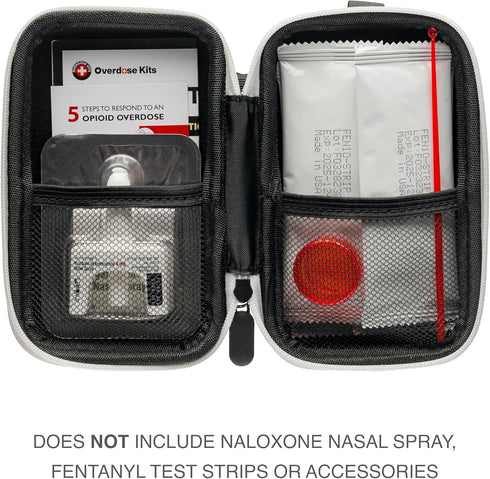 Opioid Overdose Prevention Kit Case for Naloxone and FYL Drug Test Strips, Compact Design for Easy Carry