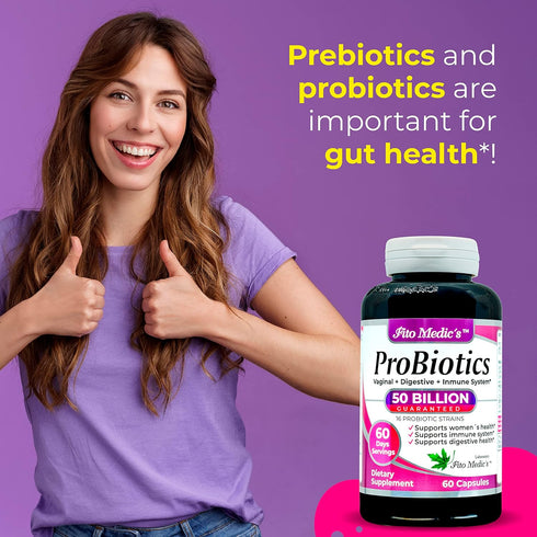 FITO MEDIC'S Lab Probiotics for Women - 50 Billion CFU - 60 Days Serving - Digestive Health Probiotic Blend