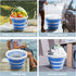 Goderewlid Collapsible Bucket 2.6 Gal/10L, BPA-Free - Portable Foldable Water Pail for Home, Outdoors, Car Wash, Blue