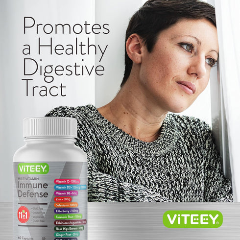 11 in 1 Multivitamin Immune Defense Supplement, Immune Booster Capsules for Adults