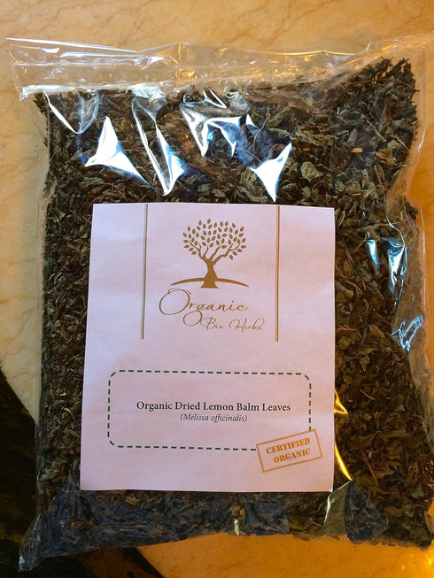 Organic Bio Herbs Dried Lemon Balm Leaves (Melissa Officinalis), 4 Oz.