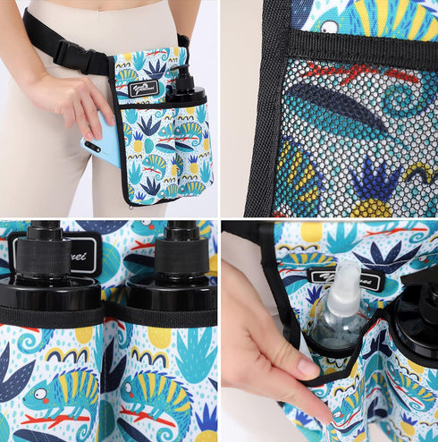 Holster2 Massage Bottle Bag Massage Therapist Holster Massage Lotion Holster Massage Oil bottle Flower color