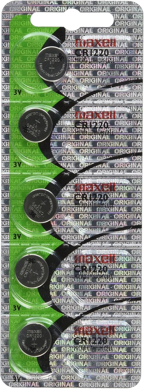 Maxell CR1220 3V Lithium Coin Cell Watch Batteries (5-Pack)