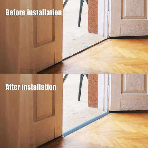 Vinyl Door Threshold Ramp, 36 Inch Door Transition Strip, Wheelchair Ramp Edge-Reducer for Home/Door/Floor (Grey)