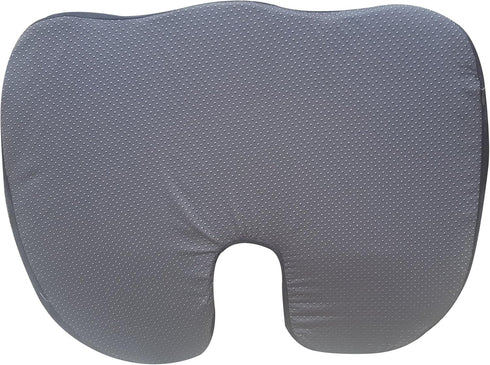 FOMI Extra Thick Firm Coccyx Orthopedic Memory Foam Seat Cushion | Black Large Cushion for Car or Truck Seat, Office