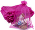 TheDisplayGuys 100-Pack 6x8 Hot Pink Sheer Organza Gift Bags with Drawstring, Jewelry Candy Treat Wedding Party Favors