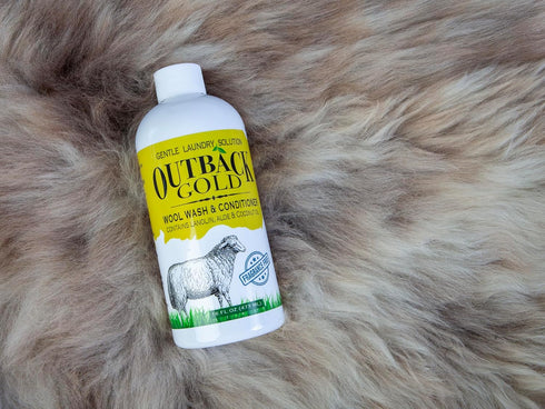 Outback Gold Wool Wash, Natural Plant Based Liquid Laundry Detergent, Fragrance Free, 16 Fl Oz