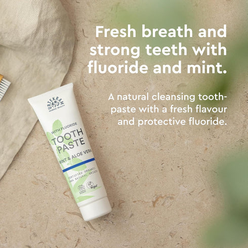 Urtekram 75ml Organic Mint & Fluoride Toothpaste
