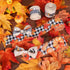 Whaline 30 Yard Fall Thanksgiving Wired Edge Ribbon, Buffalo Plaids, Autumn Leaves