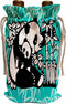 3dRose Panda and Baby on Teal Blue Background Wine Bag