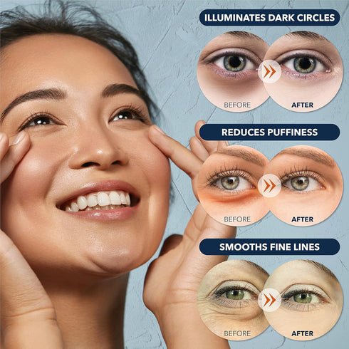 Purederm Deluxe Collagen Eye Mask - 4 Pack of 30 Sheets Natural Eye Patches with Anti-aging and Wrinkle Care Properties