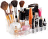Masirs Clear Cosmetic Storage Organizer, Elegant Makeup & Jewelry Sorter for Vanity, Bathroom Counter, Transparent