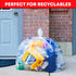 Heavy Duty Clear 95-96 Gallon Trash Bags, Huge Value Pack, 25 Bags w/Ties, Extra Large Recycling Trash Bags
