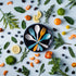 Knork Eco Astrik Reusable Compostable Plant-Based Utensil Set - 8 Piece with Carry Case in Orange Blue White Gray