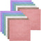 Syhood 12 Pcs Microfiber Face Wash Cloths, 10 x 10 Inch Makeup Remover Towel, Reusable Soft Cleansing Towels
