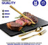 75 Pieces Heavy Duty Plastic Silverware Set, Gold Disposable Cutlery for Parties, Weddings, Catering, Includes 25