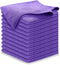 Microfiber Cleaning Cloth - 12Pcs (16x16 in) Ultra Absorbent, High Performance for Streak-Free Shine, Scratch Proof,