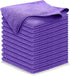 Microfiber Cleaning Cloth - 12Pcs (16x16 in) Ultra Absorbent, High Performance for Streak-Free Shine, Scratch Proof,