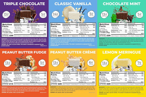 Power Crunch Protein Wafer Bars, Variety Pack, 30 Count, High Protein Snacks in 6 Flavors