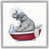 Stupell Industries Elephant in Red Bathtub Playful Safari Animal