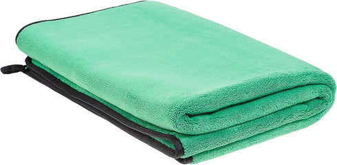 PacRight Premium Microfiber Drying Towel, Green | Large 20 x 30 Plush Cleaning