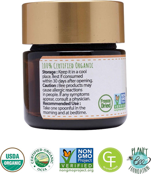 Greenbow Royal Jelly Powder – 100% USDA Certified Organic, Non-GMO, Gluten Free, Freeze Dried – 17g