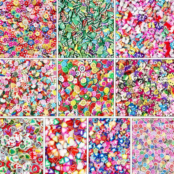 Polymer Clay Slices Nail Art Slices - Fruits Slices DIY Decoration Kit for Nail Art and Cellphone Crafts (10000 PCS)