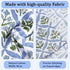 Set 12-12x12 Inch Ridhi Light Steel Blue Hand Block Print Cotton Waffle Dish Cloth of Super Absorbent, Soft, Reusable