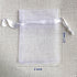 ATCG 100pcs Mini Organza Bags with Drawstring for Jewelry Pieces, Wedding Favors, White