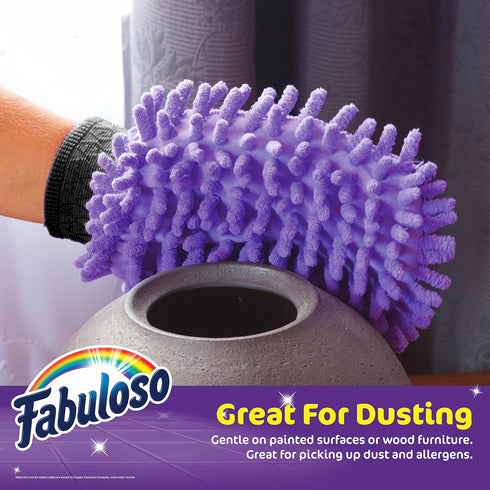 Fabuloso Microfiber Cleaning Mitt, Purple, Lint-Free, Scratch-Free Glove for Surfaces and Furniture