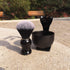 Je&Co Men's Shaving Brush Set - 3 in 1 Synthetic Brush with Steel Bowl and Acrylic Stand