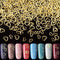 PAGOW 1000pcs 3D Gold Heart Nail Art Metal Charm Kit, Love Small Metallic DIY Studs for Valentine Decoration (5/6mm)