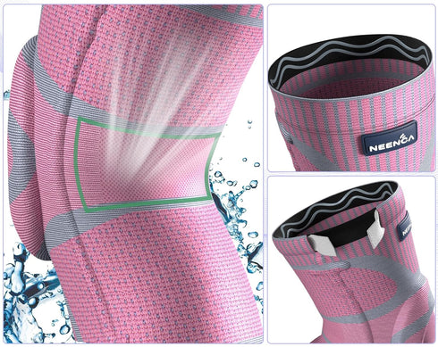 NEENCA Knee Brace for Pain Relief, Medical Support with Patella Pad & Side Stabilizers, Compression Sleeve for ACL,