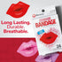 BioSwiss Lips Shaped Self Adhesive Bandages, Latex Free Sterile Wound Care, Fun First Aid Kit for Kids - 24 Count