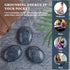 Indigo Gabbro Palm Stone, Large Oval Worry Stone for Chakra Healing, Hand Carved Pocket Massage Stone (55-60mm)