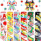 30 Yards School Themed Decorative Fabric Ribbon, Wired Edge Ribbons for DIY Crafts, 6 Rolls, Pattern Wrapping Ribbon