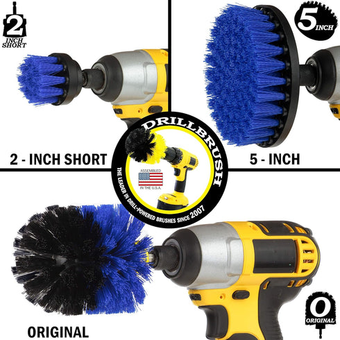 Kayak Cleaning Supplies Drill Brush Kit for Hull, Deck, Fiberglass, Carpet, and Seats
